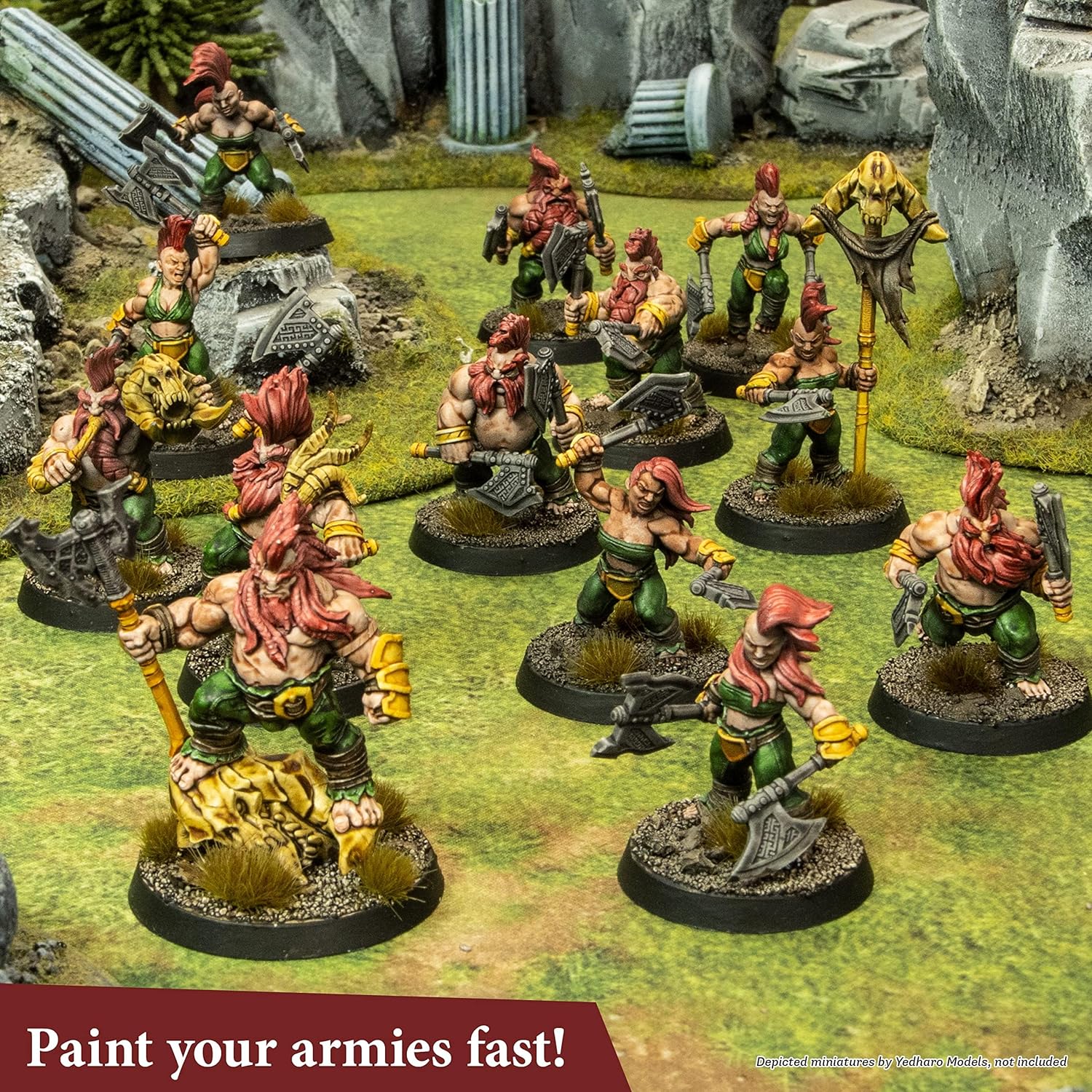 The Army Painter Speedpaint Starter Set - 10x18ml Speed Model Paint Kit Pre  Loaded with Mixing Balls and 1 Brush- Base, Shadow and Highlight in One