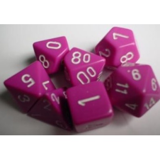 Chessex: Opaque - Polyhedral Light Purple/white 7-Die Set