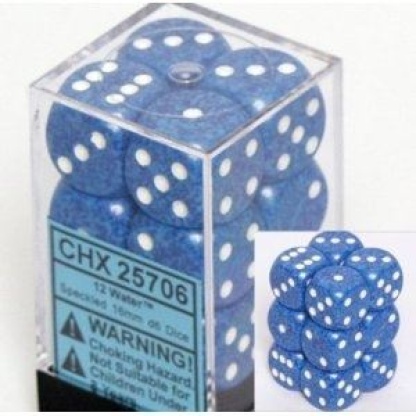 Chessex: Speckled - 16Mm D6 Water Dice Block (12 Dice)