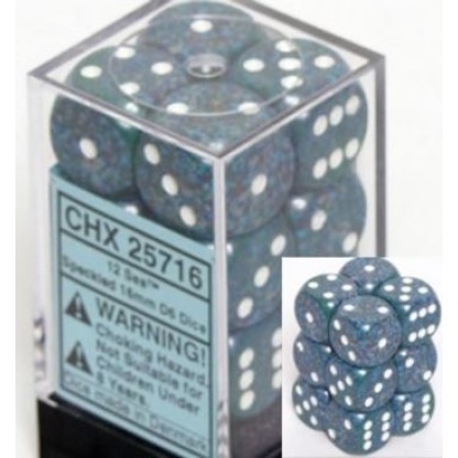 Chessex: Speckled - 16Mm D6 Sea Dice Block (12 Dice)