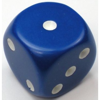 Chessex: Opaque - 12mm d6 Blue/white Dice Block (36 Dice)