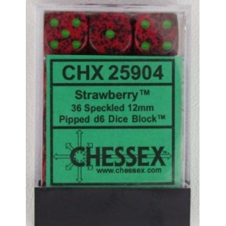 Chessex: Speckled - 12mm d6 Strawberry Dice Block (36 Dice)