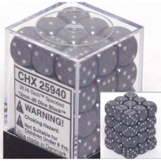 Chessex: Speckled - 12mm d6 Hi-Tech Dice Block (36 Dice)