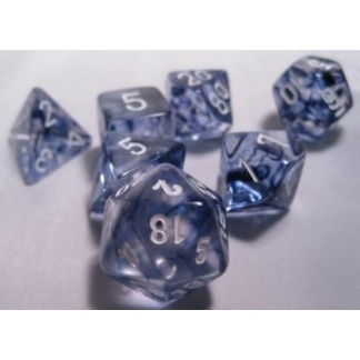 Chessex: Nebula - Polyhedral Black/white 7-Die Set