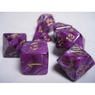 Chessex: Vortex - Polyhedral Purple/gold 7-Die Set