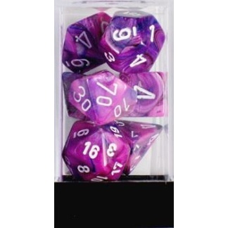 Chessex: Festive - Polyhedral Violet/white 7-Die Set
