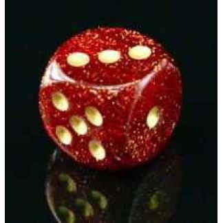 Chessex: Glitter - Polyhedral Ruby/gold 7-Die Set