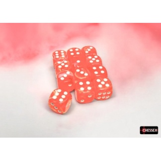 Chessex: Festive - 16Mm D6 Dahlia/White Luminary Dice Block (12 Dice