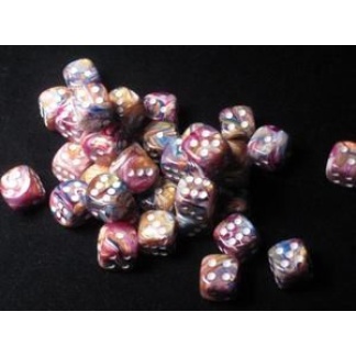 Chessex: Festive - 12mm d6 Carousel/white Dice Block (36 Dice)