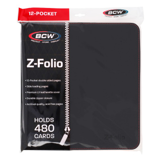 BCW: Z-FOLIO 12-POCKET - LX - BLACK