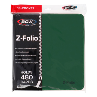 BCW: Z-FOLIO 12-POCKET - LX - GREEN