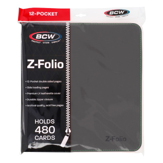 BCW: Z-FOLIO 12-POCKET - LX - GRAY