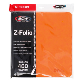 BCW: Z-FOLIO 12-POCKET - LX - ORANGE