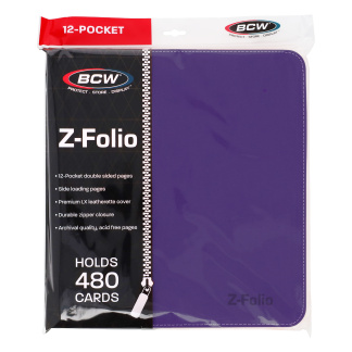 BCW: Z-FOLIO 12-POCKET - LX - PURPLE