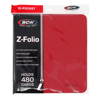 BCW: Z-FOLIO 12-POCKET - LX - RED