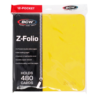 BCW: Z-FOLIO 12-POCKET - LX - YELLOW