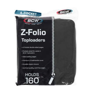 BCW: Z-FOLIO 4 POCKET TOPLOADER - BLACK