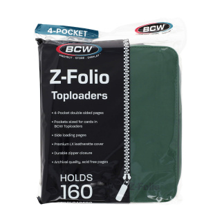 BCW: Z-FOLIO 4 POCKET TOPLOADER - GREEN