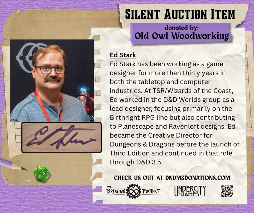 Old Owl Gaming: D&D & MS Branded Wooden DM Screen (Illustrated & Autographed) - Image 19